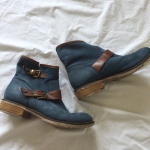 BOGO Leather & Suede Booties from Italy